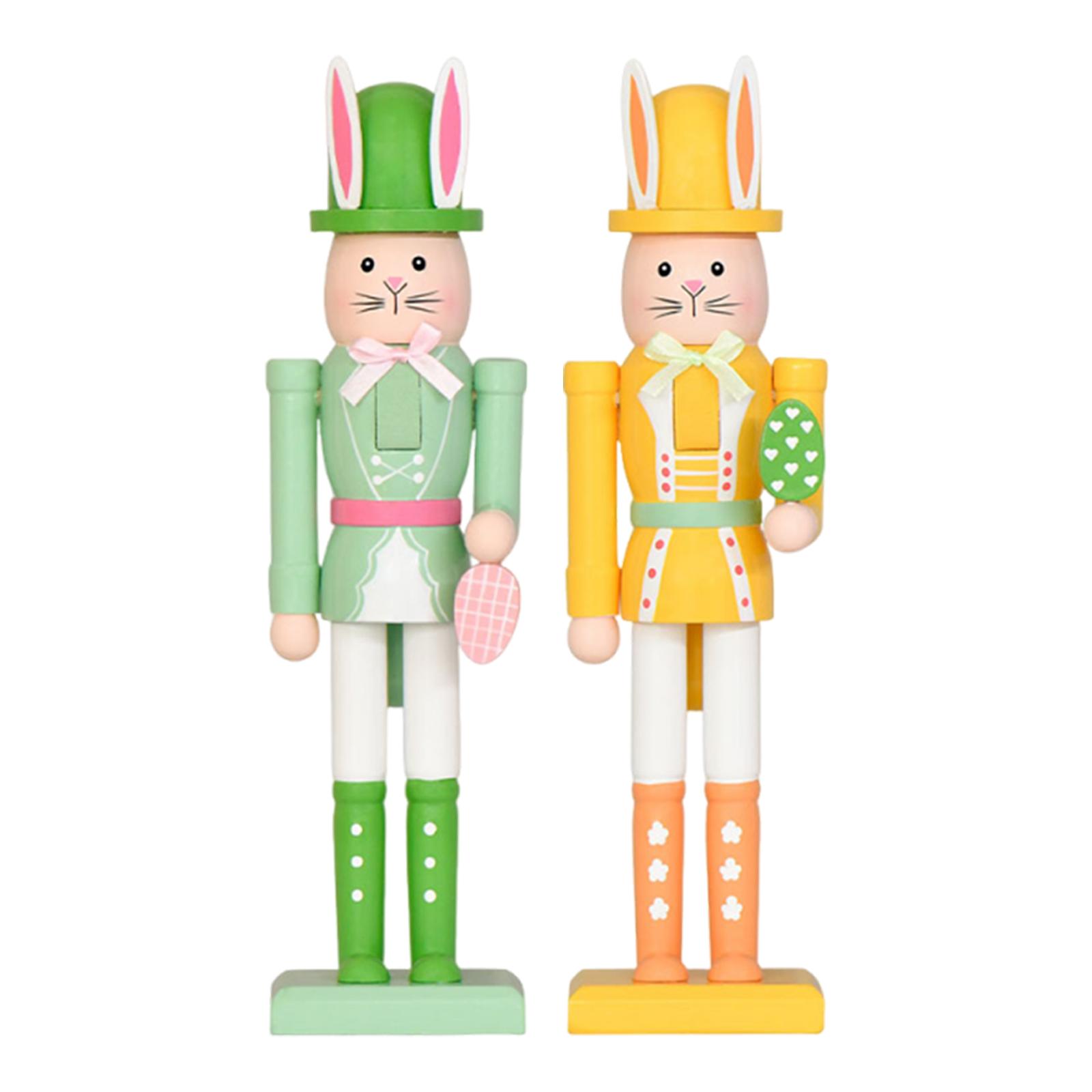 Nutcracker Figurine - Easter Bunny Nutcracker Figurine Decorative Easter