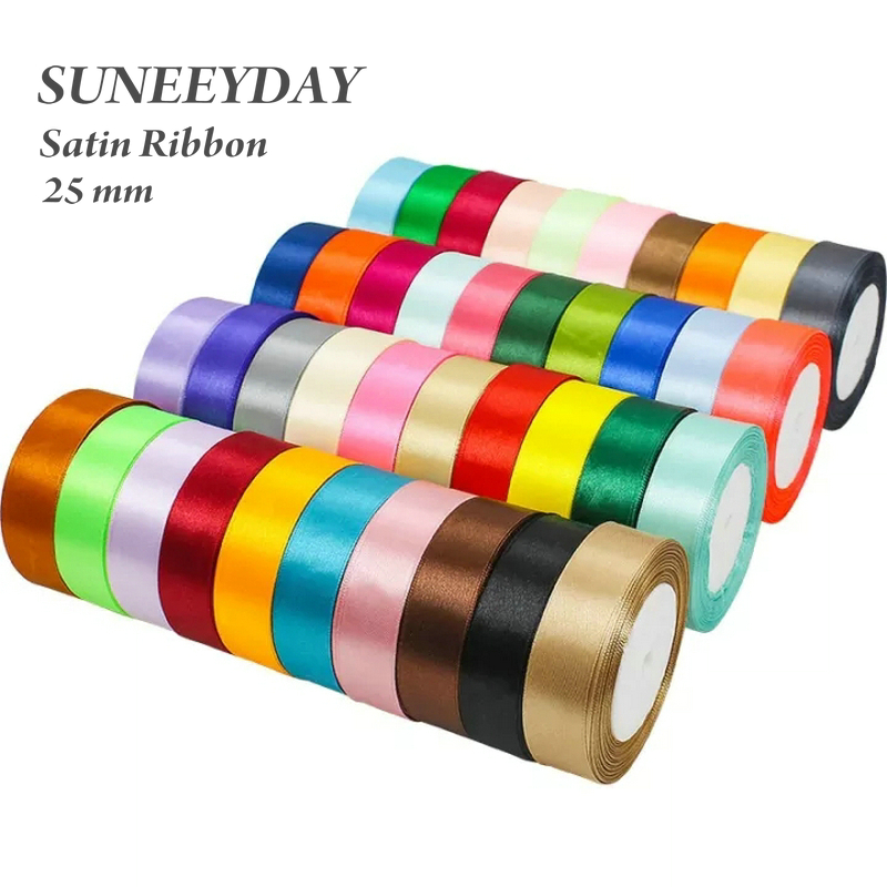 Ribbon Bow Gift - 25 Yards 25mm Satin Ribbon For