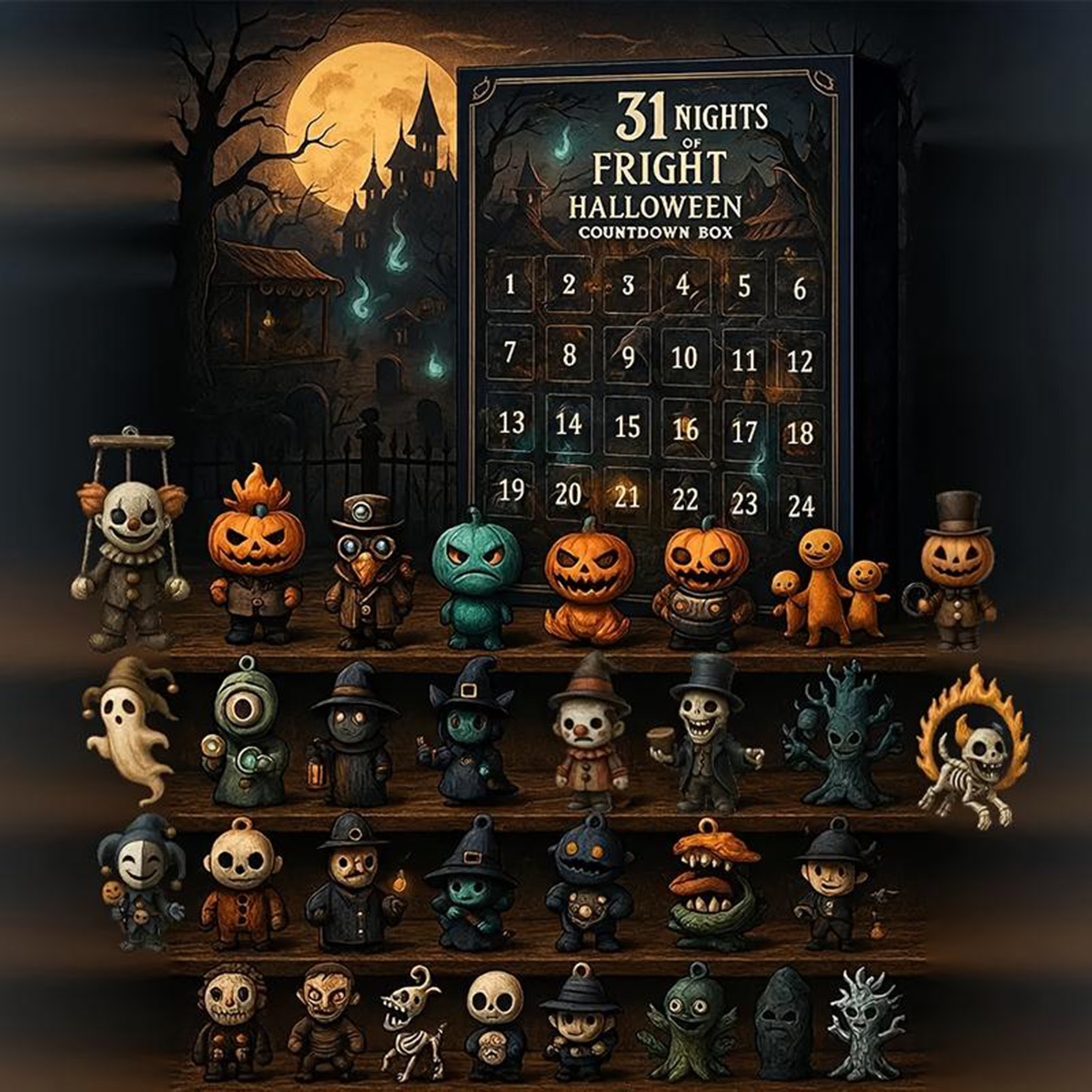 31 Nights Of Fright For Hallow - Advent Calendar Gift บทวิจารณ์และราคา