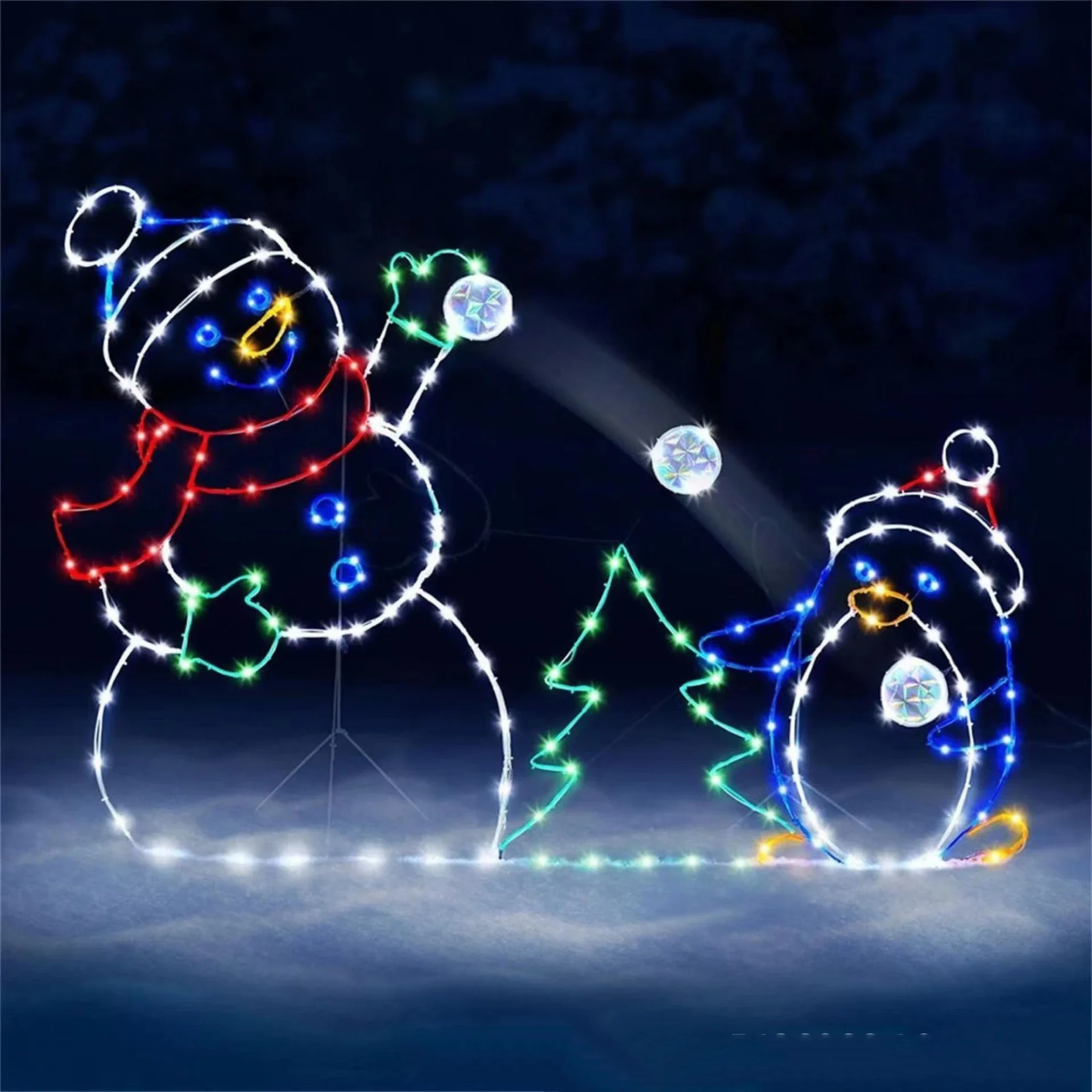Animated Snowball Light LED Gl - Christmas Lights Outdoor บทวิจารณ์และราคา