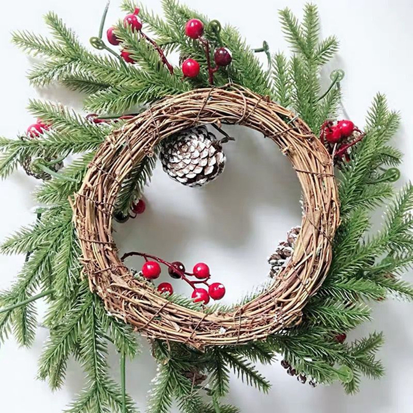 Artificial Rattan Frame Home R - Christmas Wreath Fake บทวิจารณ์และราคา