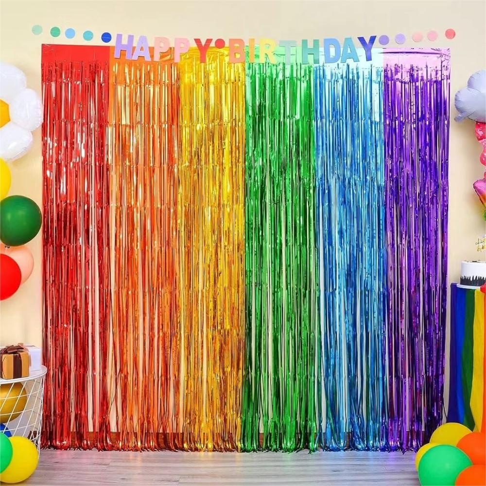 Party Backdrop Fringe Tinsel C - Tinsel Garland Decoration บทวิจารณ์และราคา