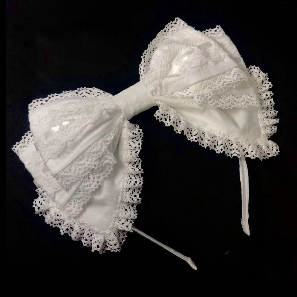 Y2K Lolita Lovely Lace Headban - Ribbon Bow Gift บทวิจารณ์และราคา