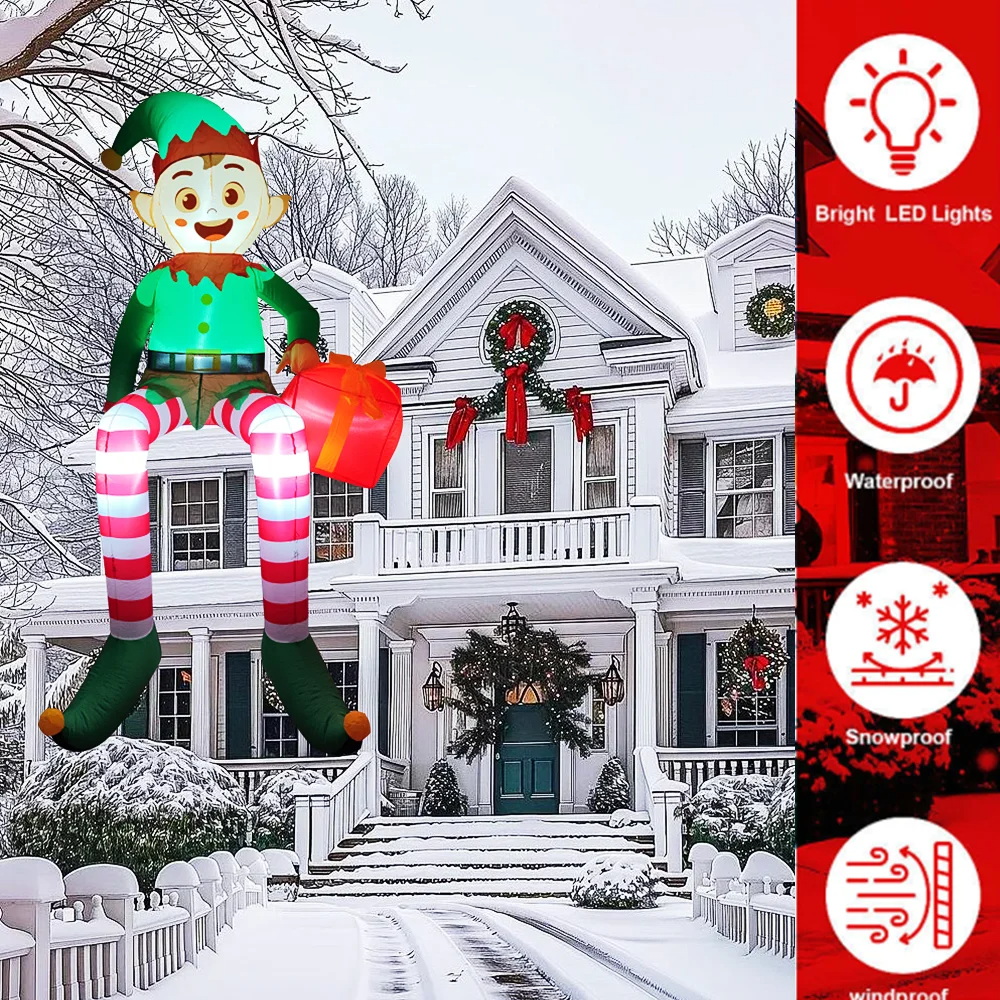 8FT Christmas Inflatable Trim  - Christmas Lights Outdoor บทวิจารณ์และราคา