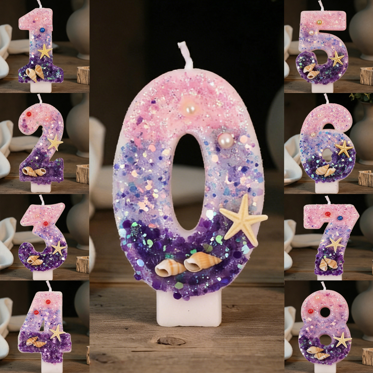 Three Color Gradient Mermaid 0 - Holiday Candle Set บทวิจารณ์และราคา
