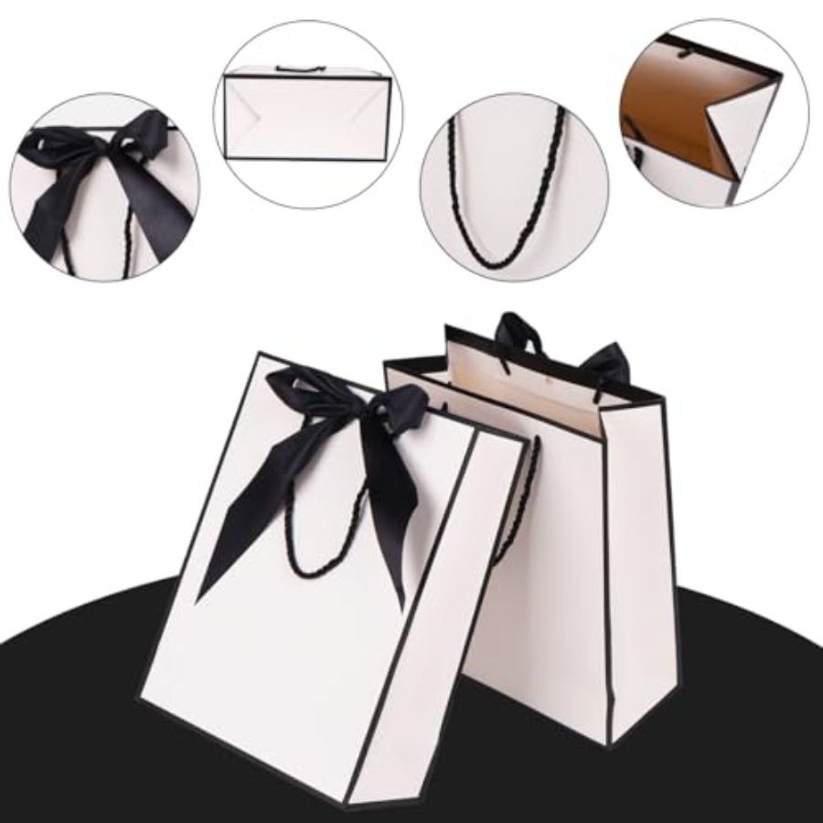 Gift Bags for Presents, 2 Pack - Ribbon Bow Gift บทวิจารณ์และราคา