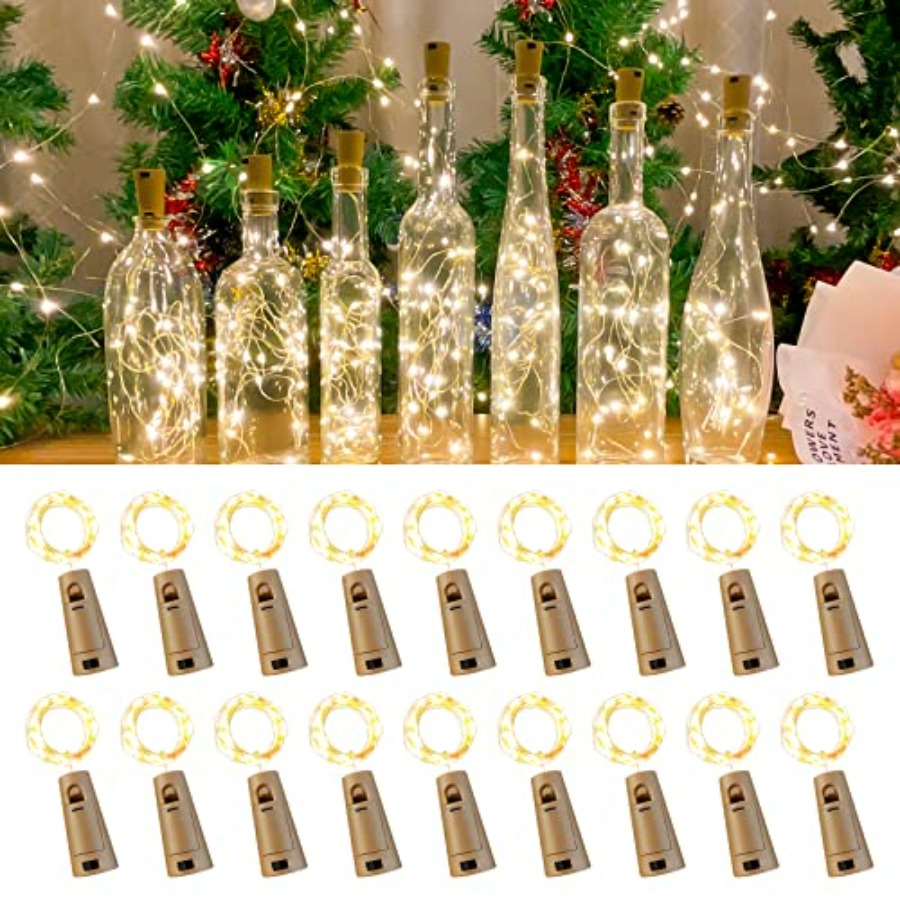 Wine Bottle Lights with Cork,  - Led Fairy String Lights บทวิจารณ์และราคา