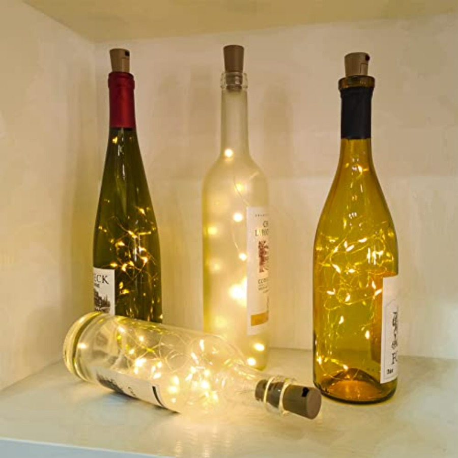 Wine Bottle Lights with Cork,  - Led Fairy String Lights บทวิจารณ์และราคา