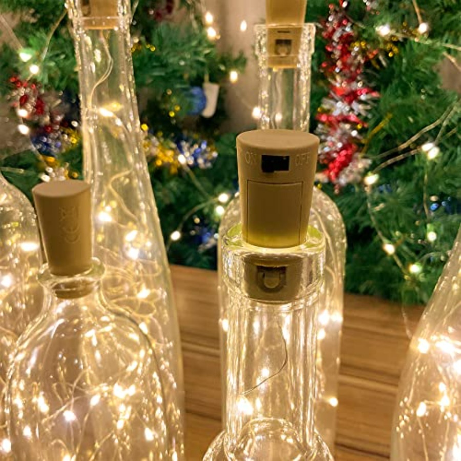 Wine Bottle Lights with Cork,  - Led Fairy String Lights บทวิจารณ์และราคา