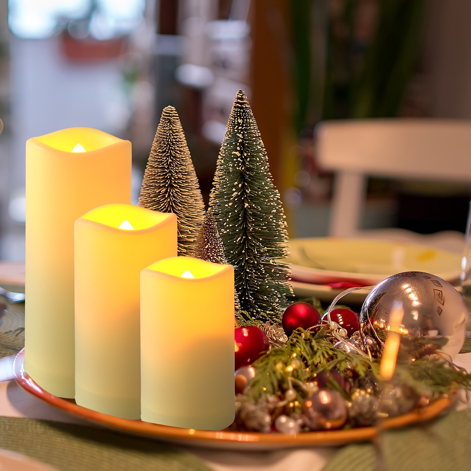 72-Piece Flameless Flickering  - Holiday Candle Set บทวิจารณ์และราคา