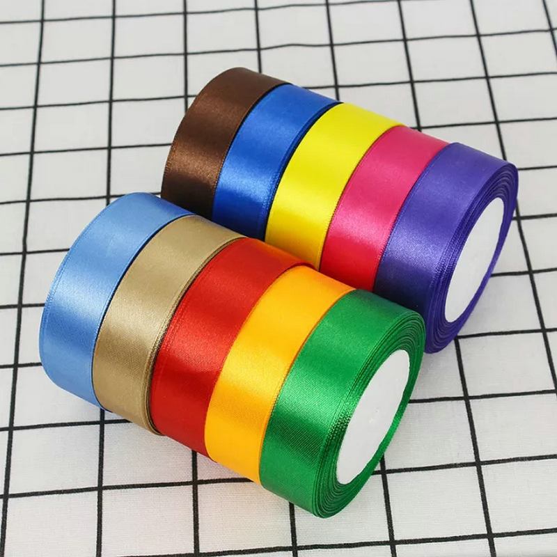 25 Yards 25mm Satin Ribbon For - Ribbon Bow Gift บทวิจารณ์และราคา