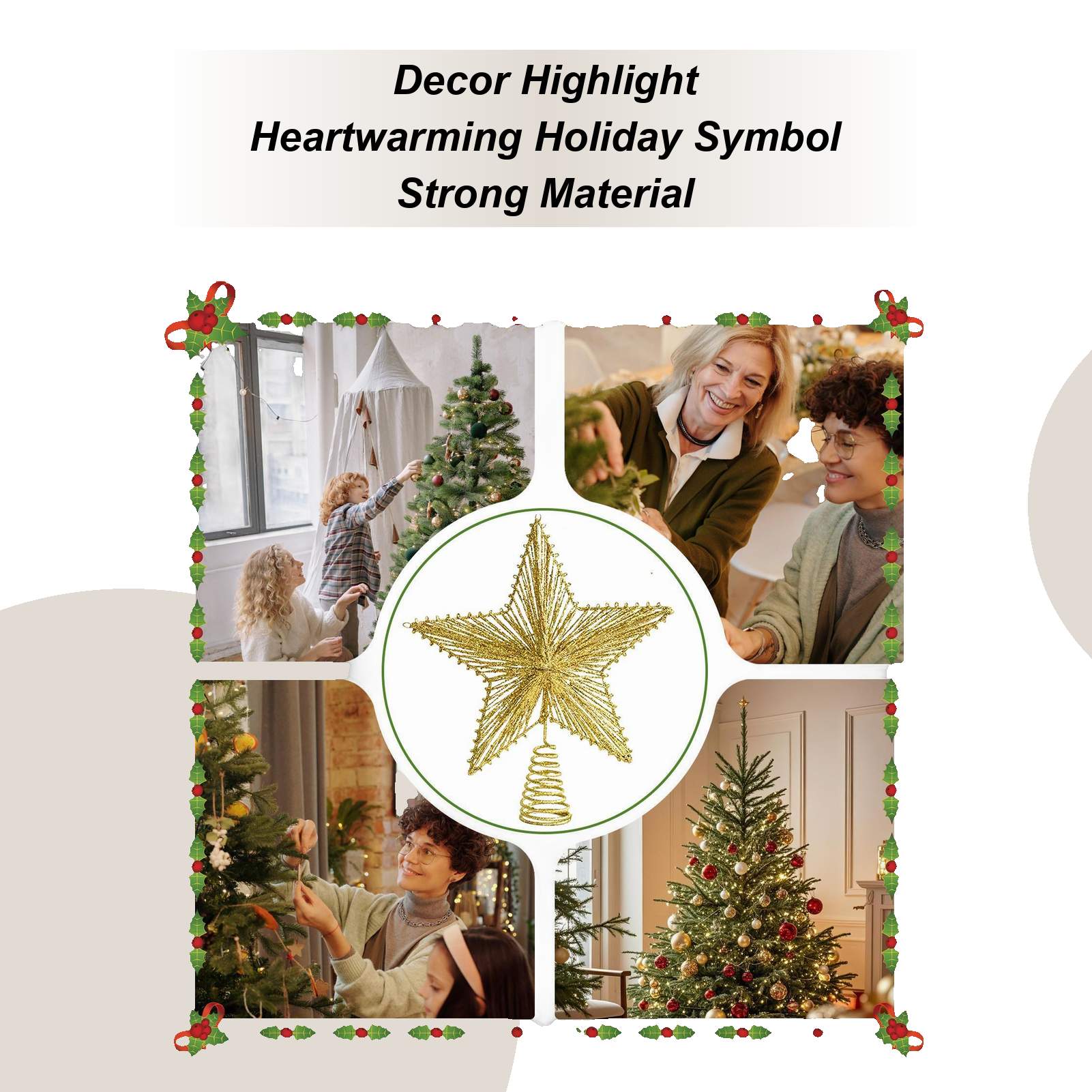 Christmas Star Tree Topper Orn - Star Tree Topper บทวิจารณ์และราคา