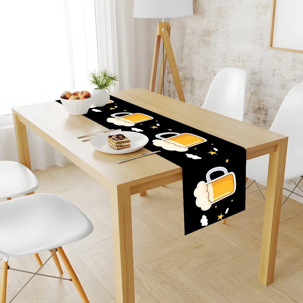 1pc 2D Flat Printed Table Runn - Christmas Table Runner บทวิจารณ์และราคา