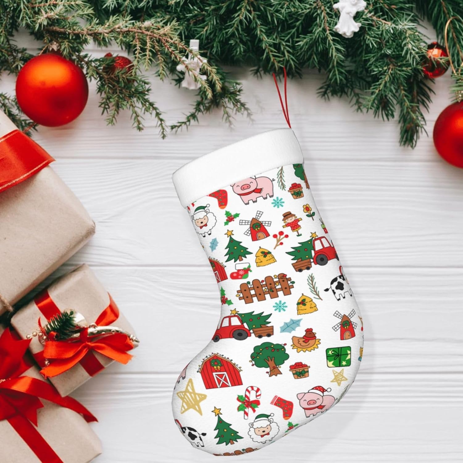Farm Animals Christmas Stockin - Christmas Stocking Hanging บทวิจารณ์และราคา