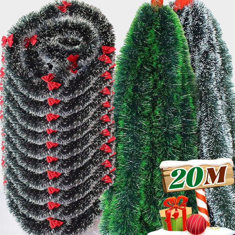 Christmas Tinsel Ribbons Strip - Tinsel Garland Decoration บทวิจารณ์และราคา