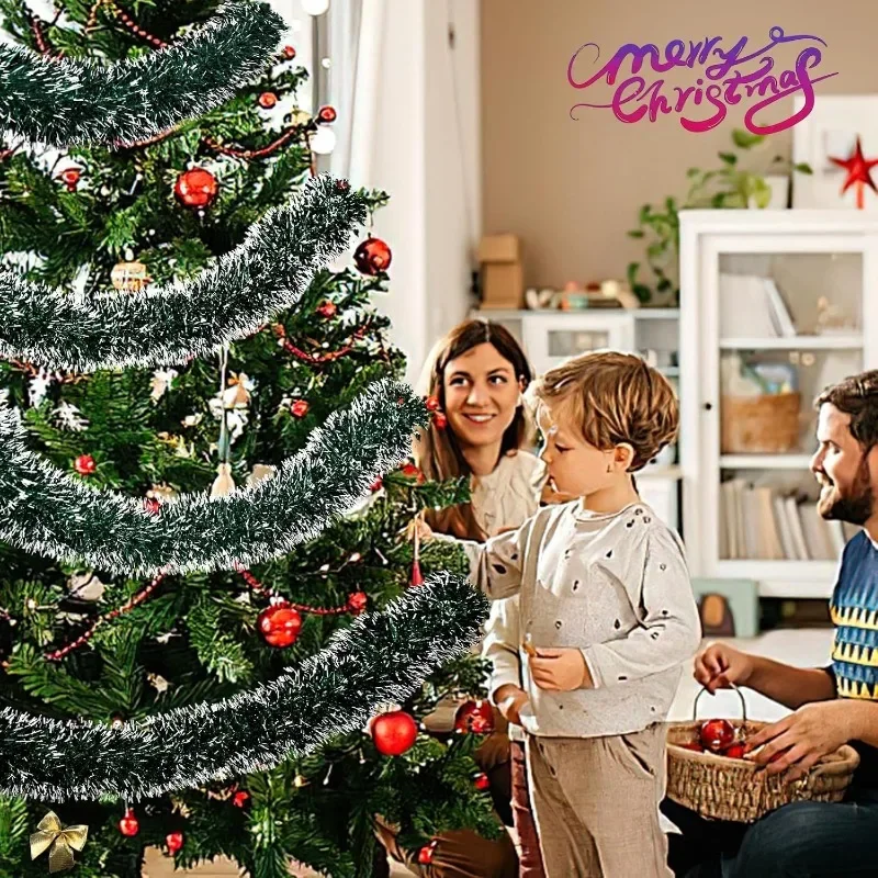 Christmas Tinsel Ribbons Strip - Tinsel Garland Decoration บทวิจารณ์และราคา
