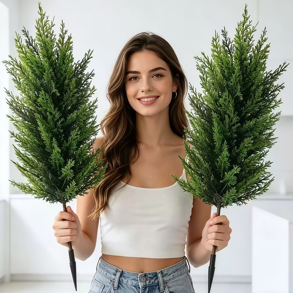 2PC Outdoor Artificial Pine Tr - Christmas Tree Artificial บทวิจารณ์และราคา