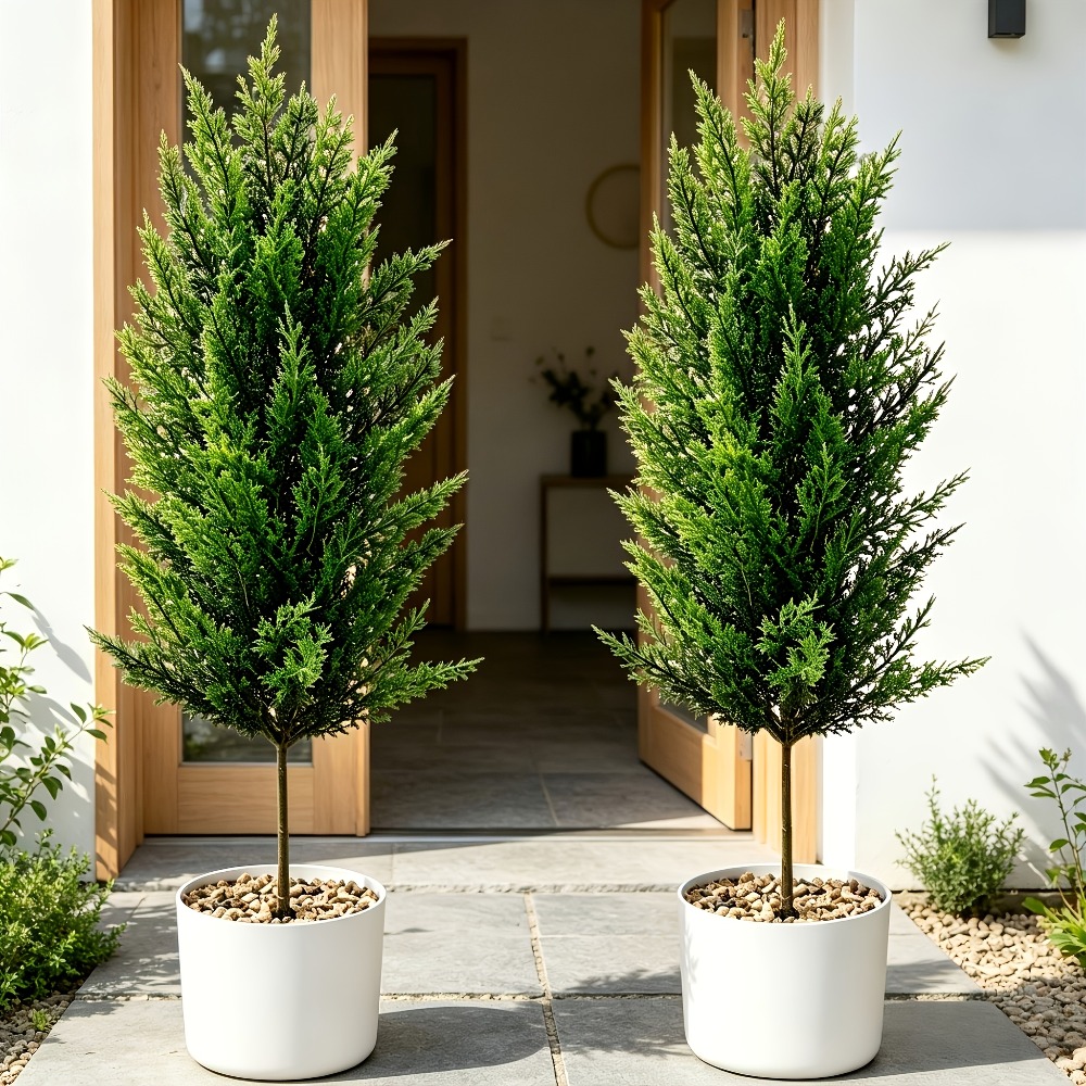 2PC Outdoor Artificial Pine Tr - Christmas Tree Artificial บทวิจารณ์และราคา