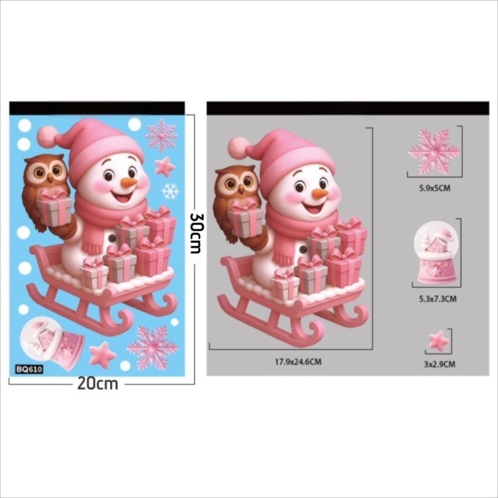 Cartoon PVC Window Stickers Sn - Snowflake Window Decal บทวิจารณ์และราคา