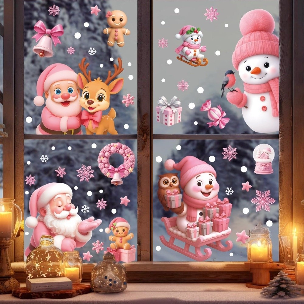 Cartoon PVC Window Stickers Sn - Snowflake Window Decal บทวิจารณ์และราคา