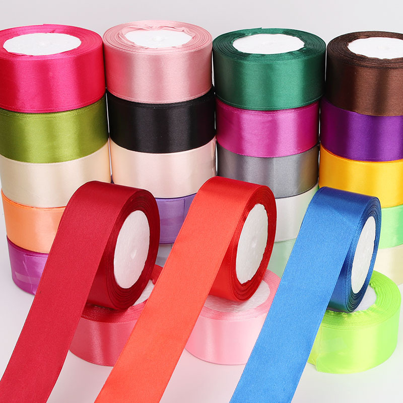 1Roll Satin Ribbon 4cm 25Yards - Ribbon Bow Gift บทวิจารณ์และราคา