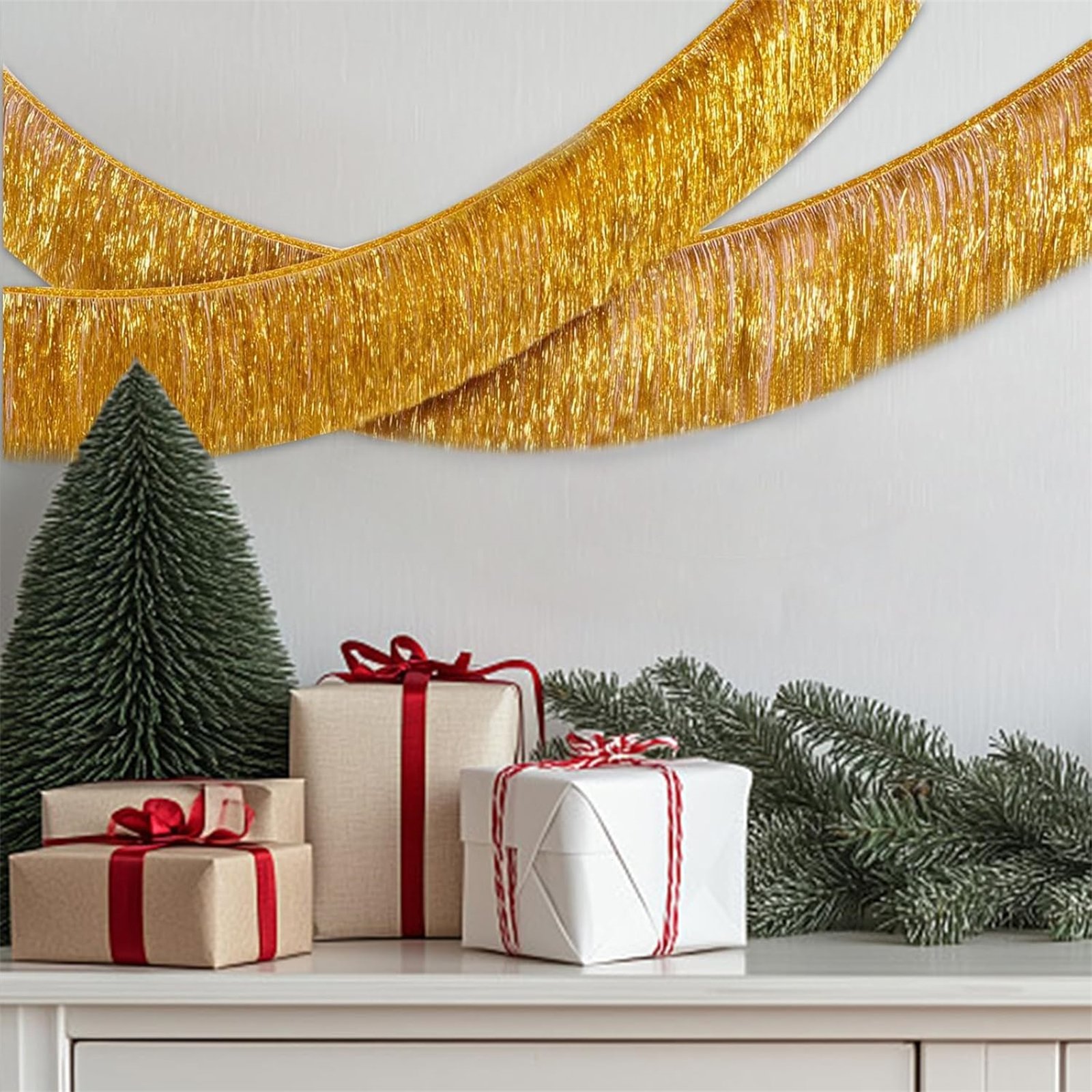 Gold Foil Fringe Garland Party - Tinsel Garland Decoration บทวิจารณ์และราคา