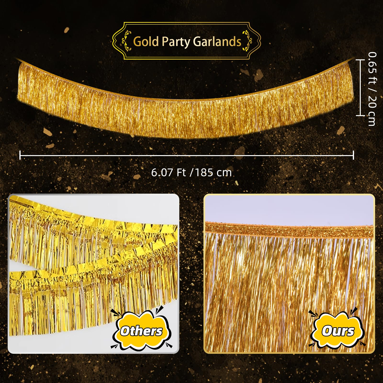 Gold Foil Fringe Garland Party - Tinsel Garland Decoration บทวิจารณ์และราคา