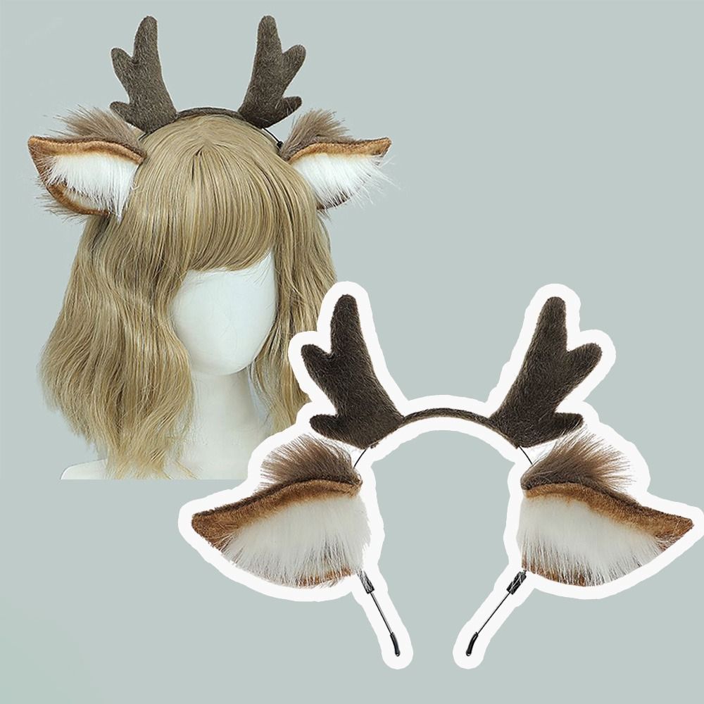 Deer Ears Reindeer Antler Head - Reindeer Antlers Headband บทวิจารณ์และราคา