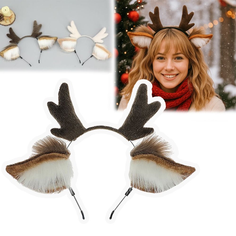 Deer Ears Reindeer Antler Head - Reindeer Antlers Headband บทวิจารณ์และราคา