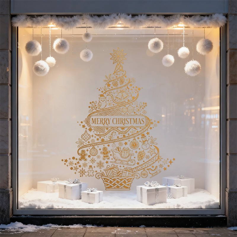 Merry Christmas Home Decoratio - Snowflake Window Decal บทวิจารณ์และราคา