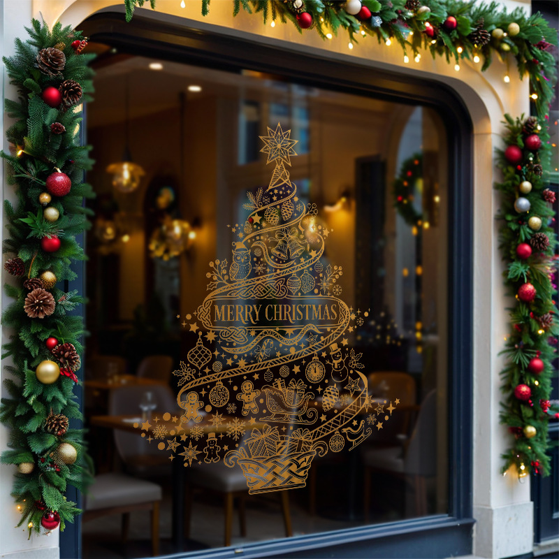 Merry Christmas Home Decoratio - Snowflake Window Decal บทวิจารณ์และราคา