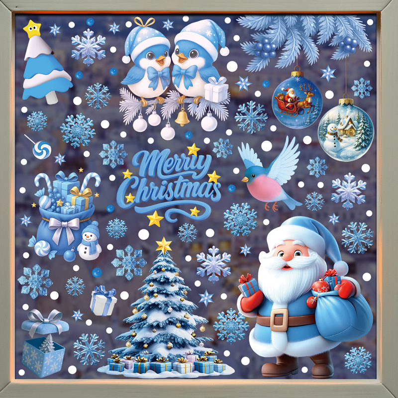 1Set Christmas Snowflake Windo - Snowflake Window Decal บทวิจารณ์และราคา