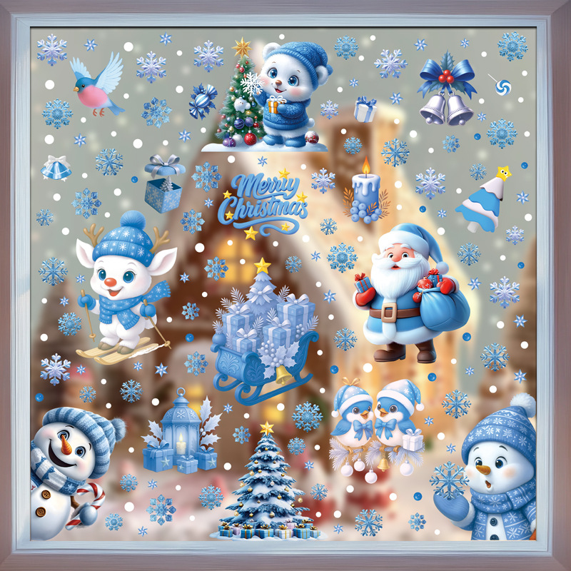 1Set Christmas Snowflake Windo - Snowflake Window Decal บทวิจารณ์และราคา