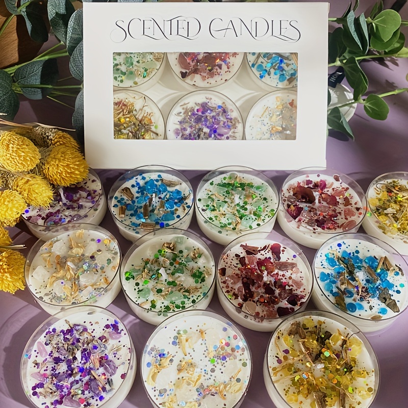 Set of 6 Scented Candles Fragr - Holiday Candle Set บทวิจารณ์และราคา