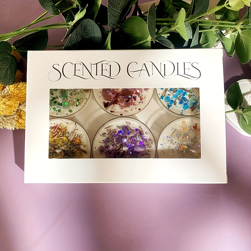 Set of 6 Scented Candles Fragr - Holiday Candle Set บทวิจารณ์และราคา