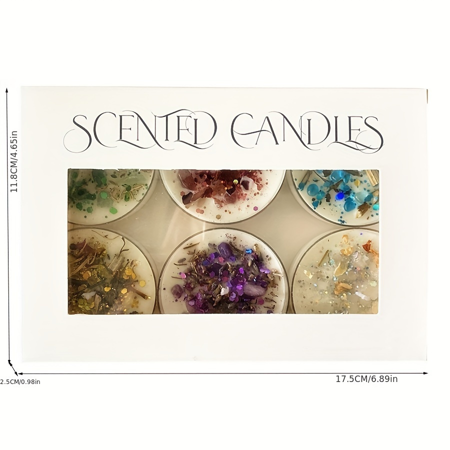 Set of 6 Scented Candles Fragr - Holiday Candle Set บทวิจารณ์และราคา
