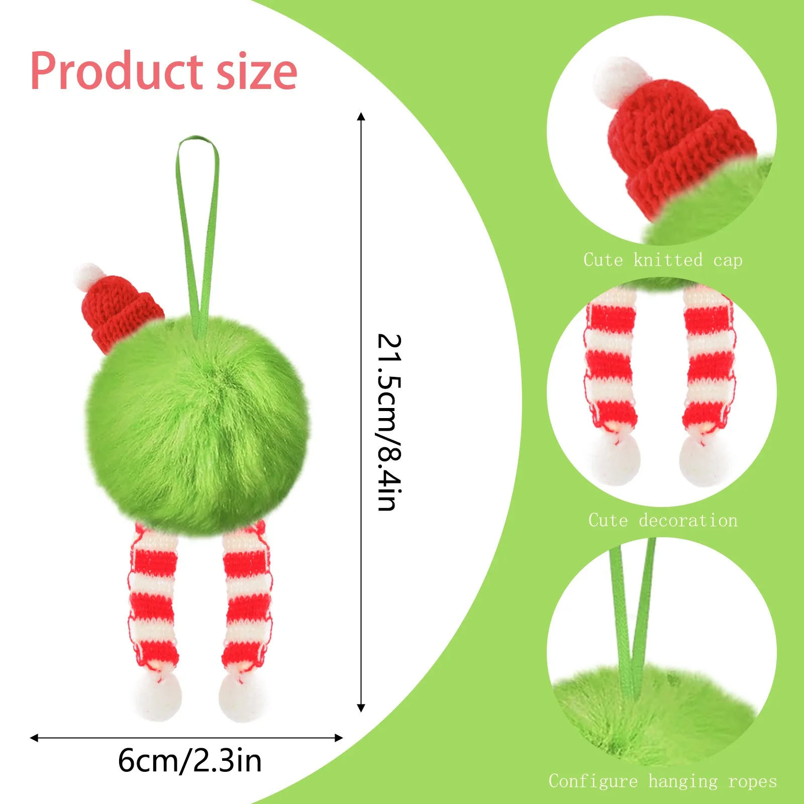 Christmas Green Long Plush Bal - Santa Hat Plush บทวิจารณ์และราคา