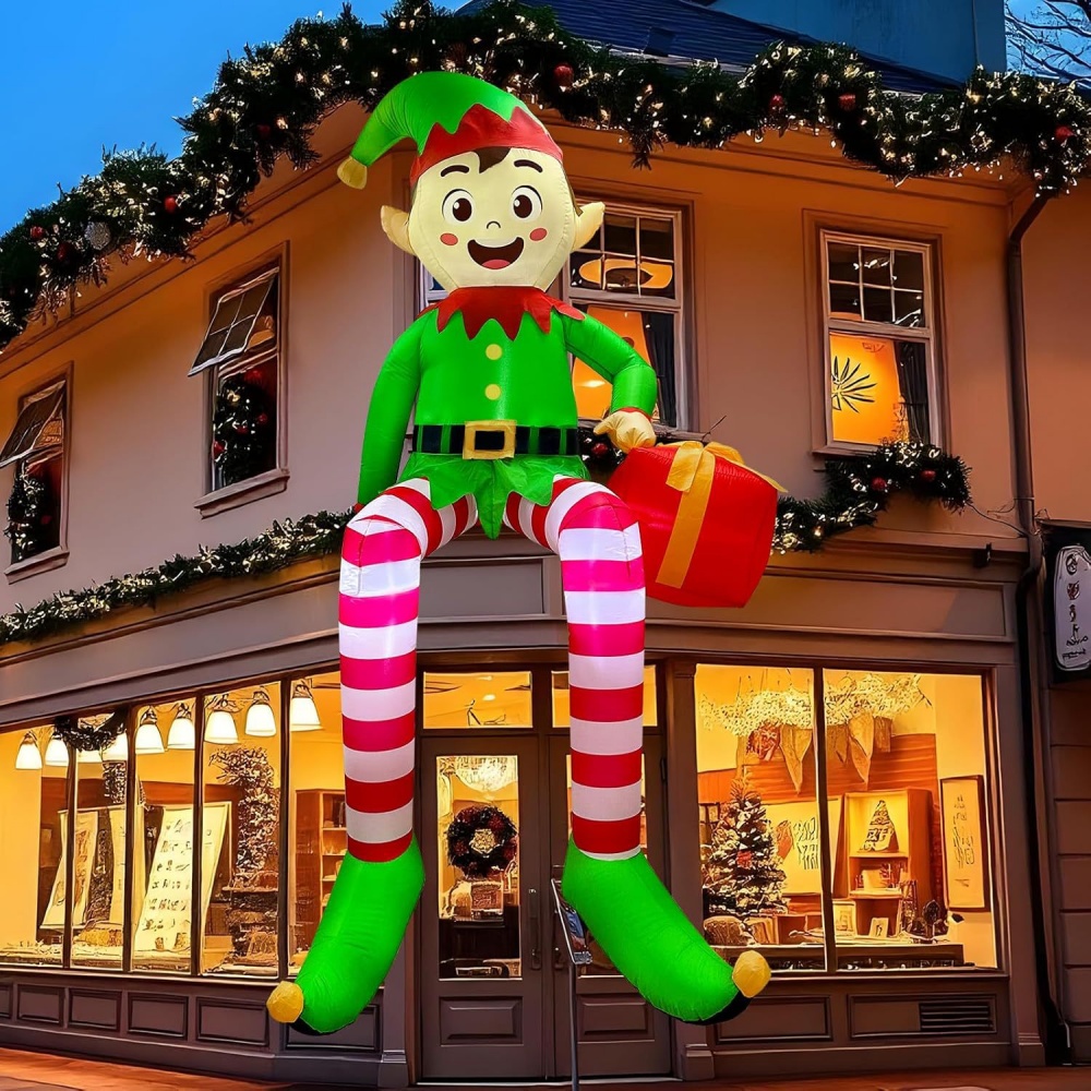 8FT Christmas Inflatables Sitt - Christmas Lights Outdoor บทวิจารณ์และราคา