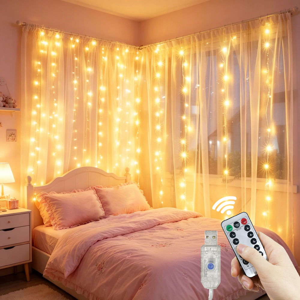 LED Curtain String Lights Garl - Led Fairy String Lights บทวิจารณ์และราคา