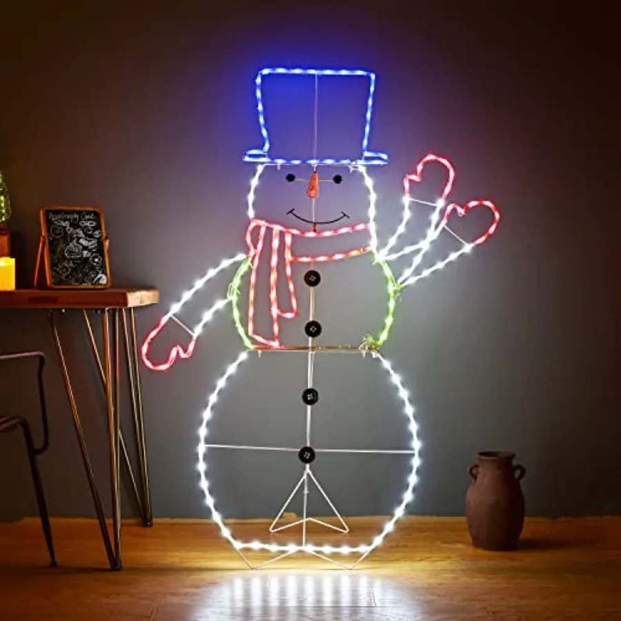 5FT 195 LED Snowman Light, Col - Christmas Lights Outdoor บทวิจารณ์และราคา