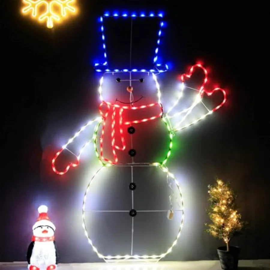 5FT 195 LED Snowman Light, Col - Christmas Lights Outdoor บทวิจารณ์และราคา