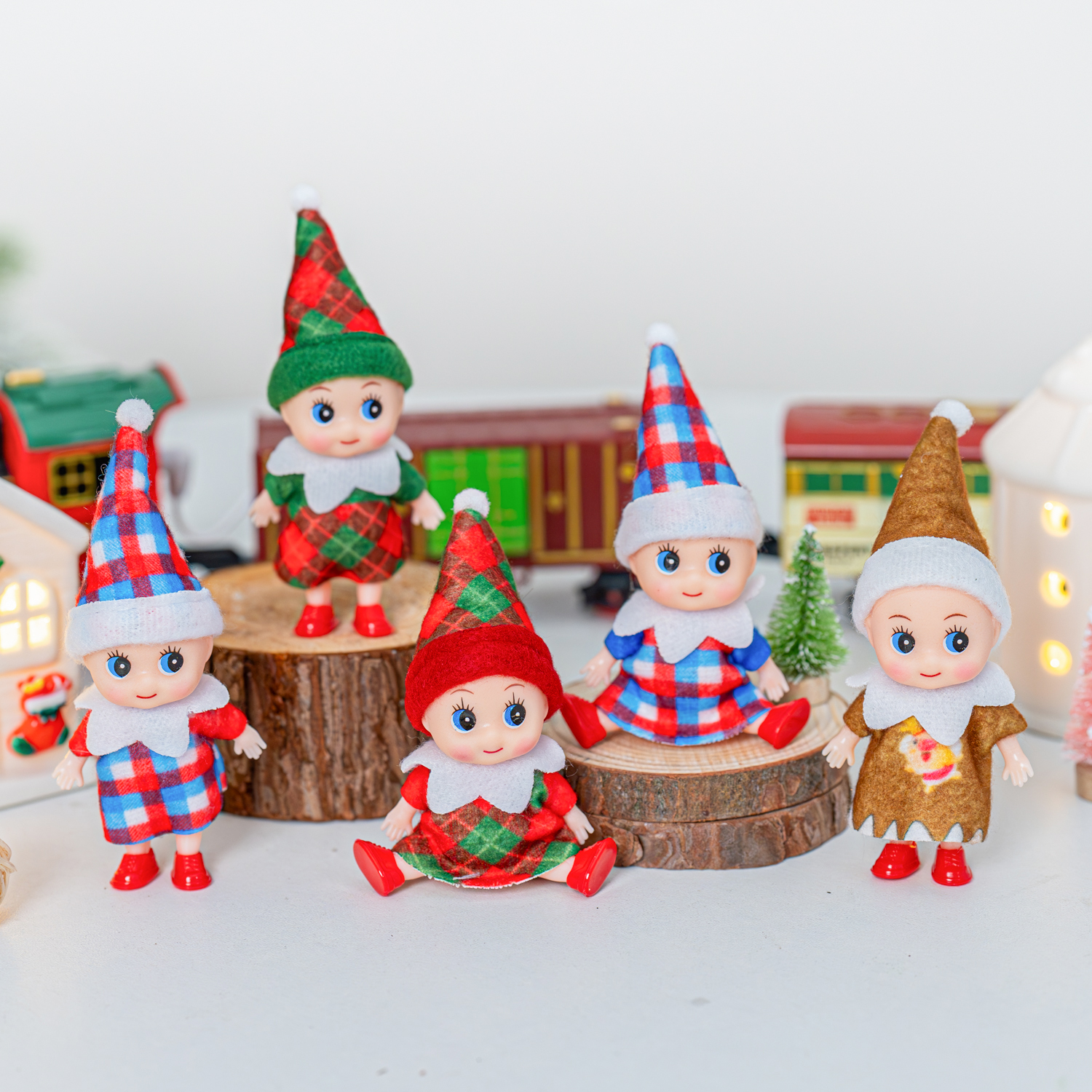 4/5/6 Pcs Mini Baby Elf Christ - Christmas Throw Blanket บทวิจารณ์และราคา