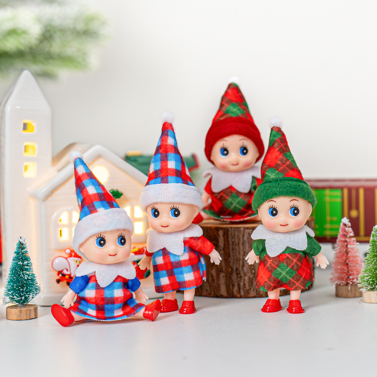 4/5/6 Pcs Mini Baby Elf Christ - Christmas Throw Blanket บทวิจารณ์และราคา