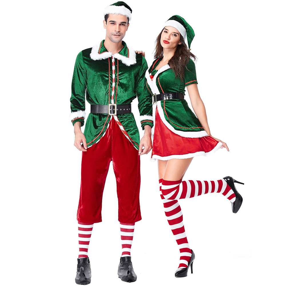 Santa Claus Costume Women Men  - Elf Costume Christmas บทวิจารณ์และราคา