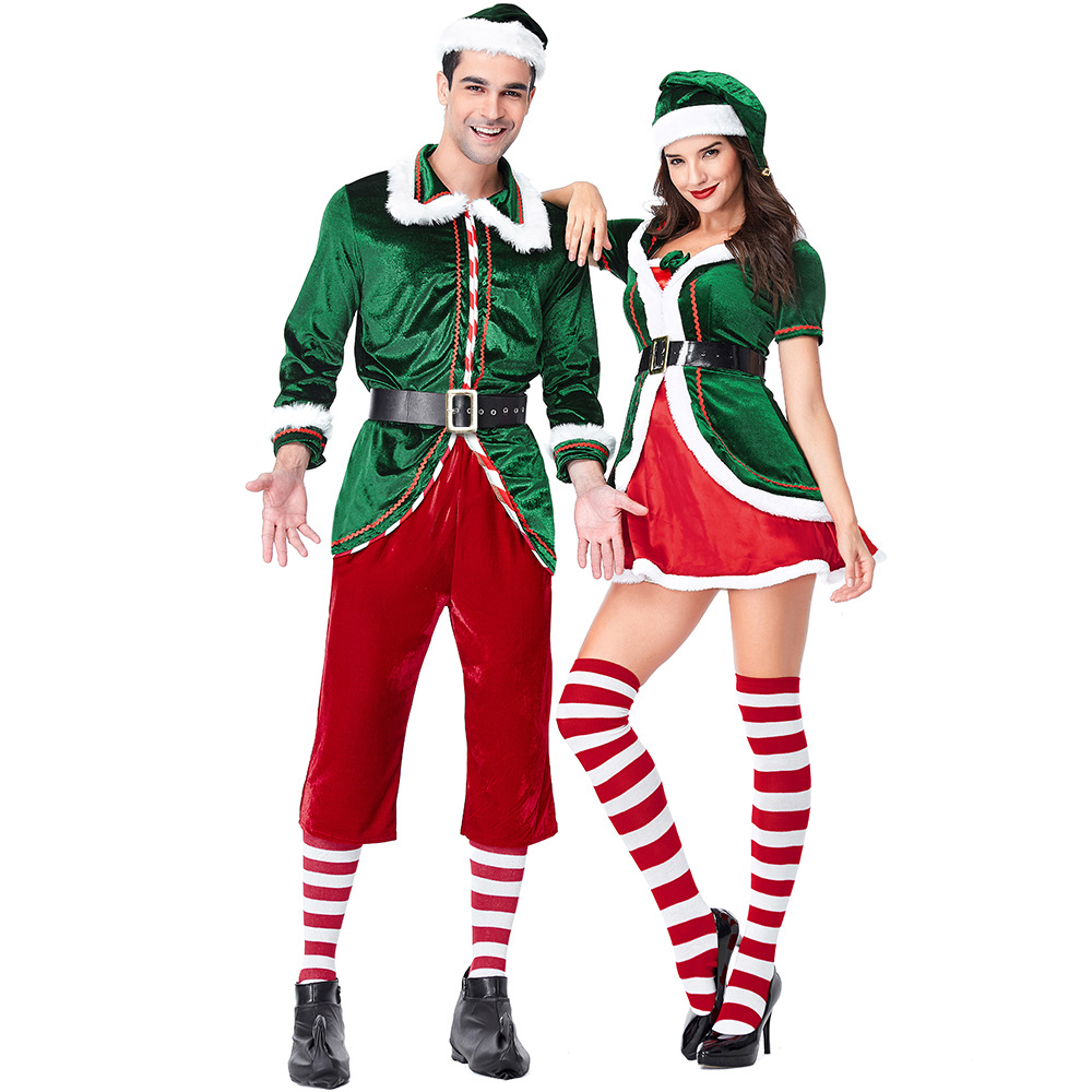 Santa Claus Costume Women Men  - Elf Costume Christmas บทวิจารณ์และราคา