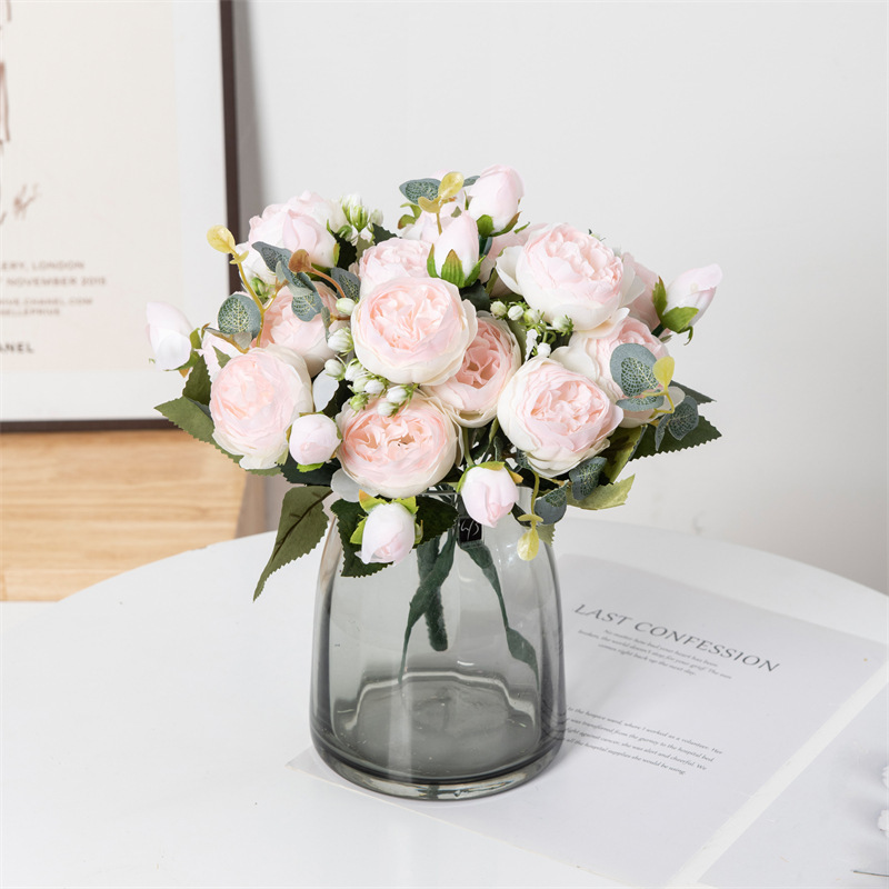 Artificial Flowers Fake Silk W - Christmas Wreath Fake บทวิจารณ์และราคา