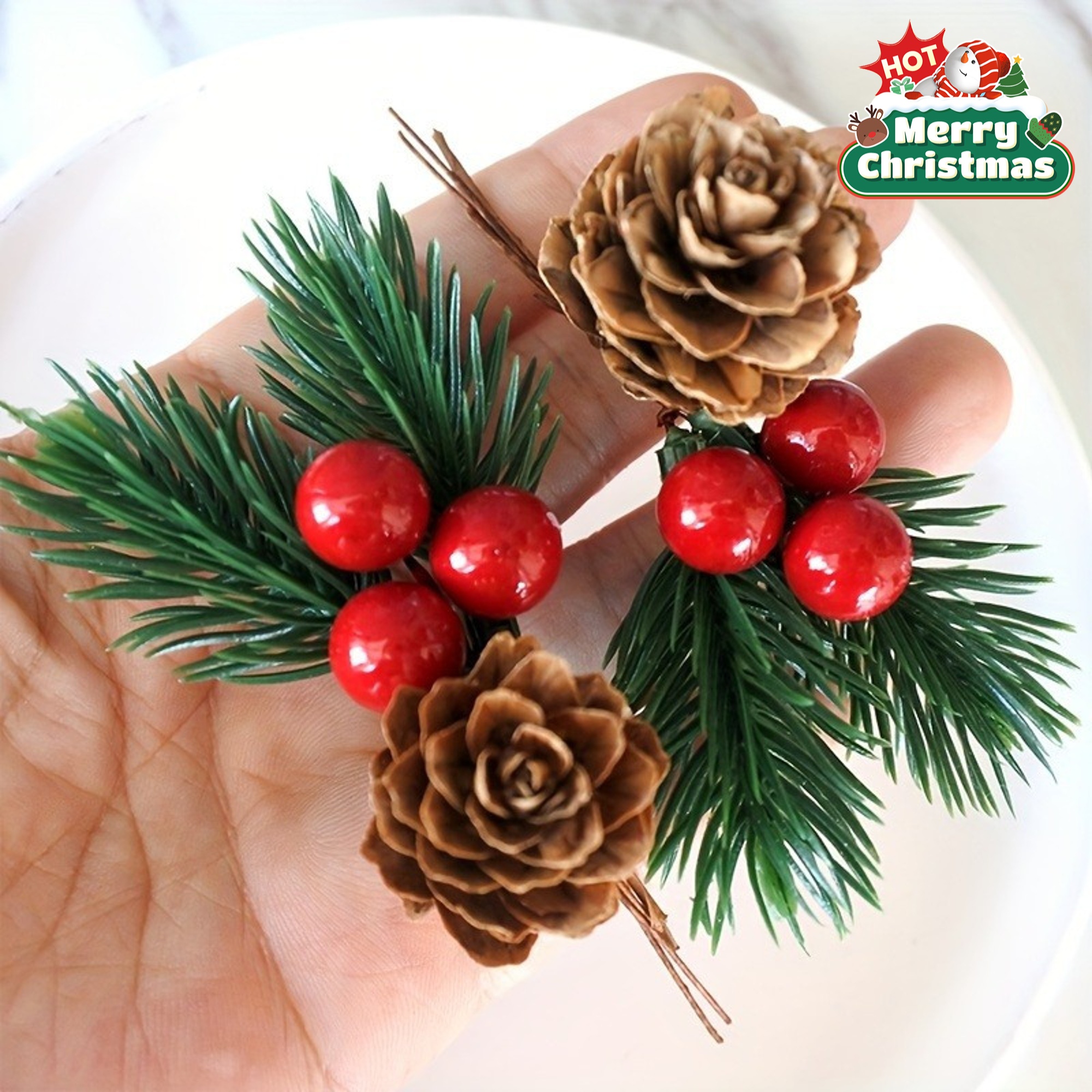 10pcs Set of Artificial Pine C - Christmas Tree Artificial บทวิจารณ์และราคา