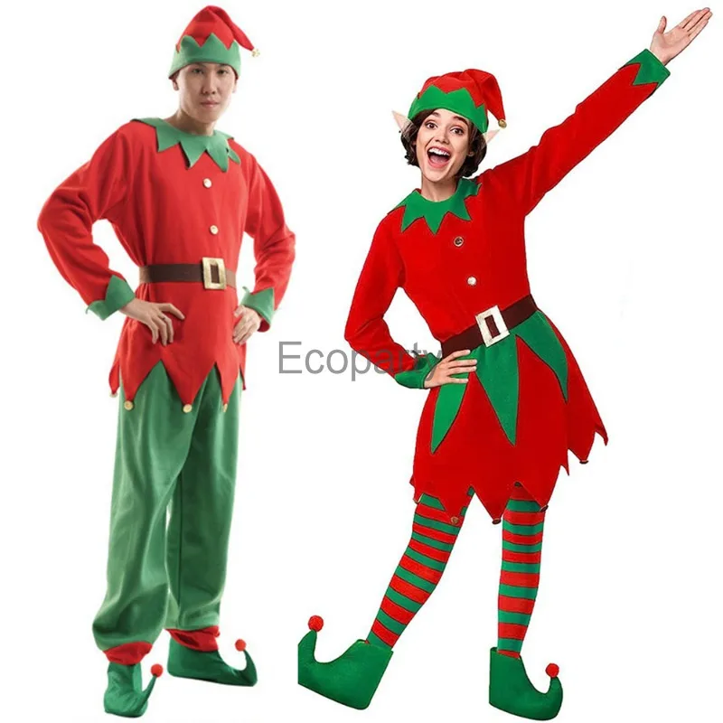 2025 Adult Kids Christmas Sant - Elf Costume Christmas บทวิจารณ์และราคา
