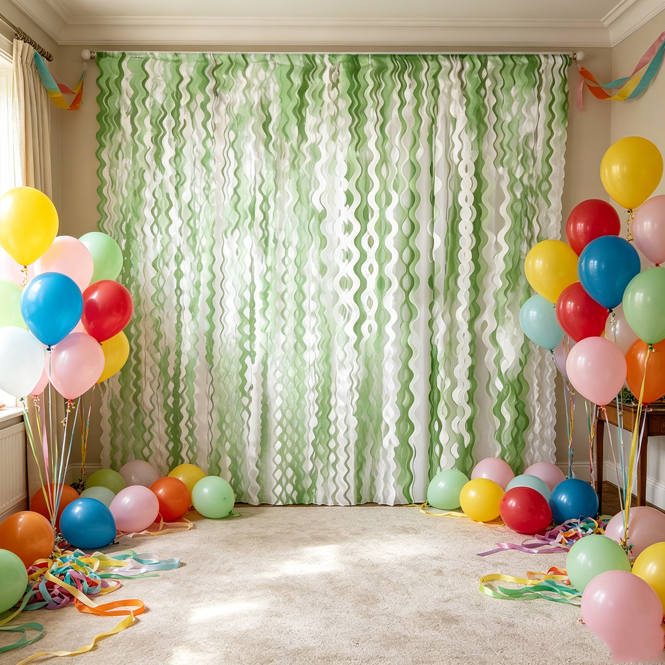 2PCS Sage Green Wavy Foil Frin - Tinsel Garland Decoration บทวิจารณ์และราคา