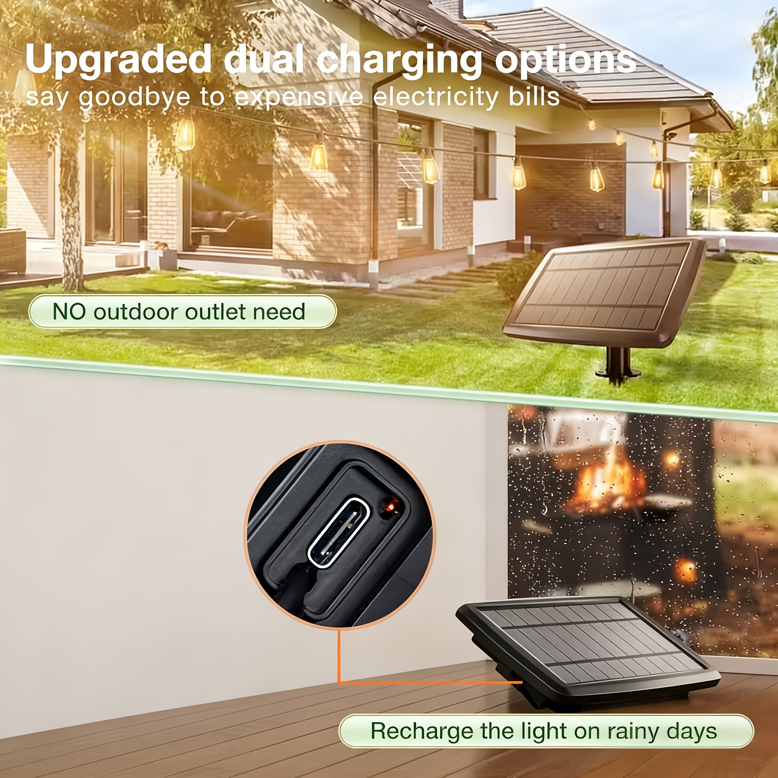 Solar Lights Outdoor, 100ft Pa - Christmas Lights Outdoor บทวิจารณ์และราคา